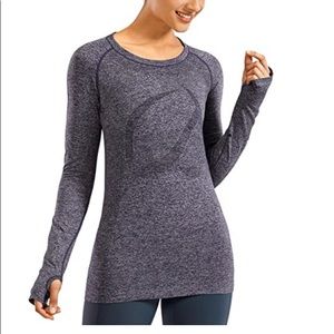 CRZ YOGA lite gray workout top